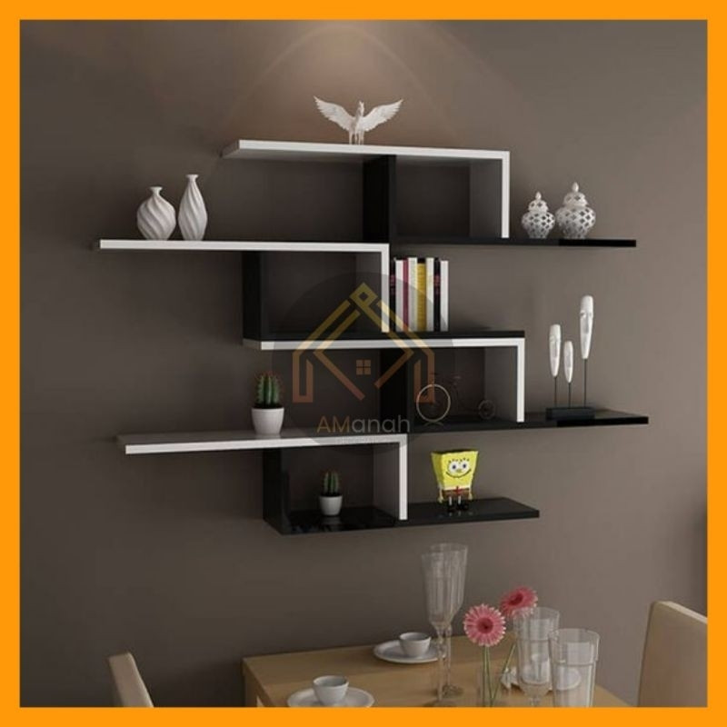 Rak Dinding Kayu Minimalis Ruang Tamu Kamar Tidur