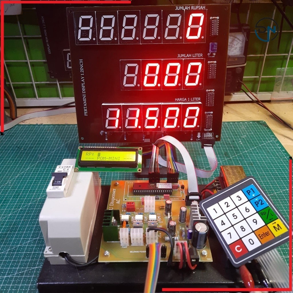 Paket Modul CPU Set Plat Papan Cpu Pertamini Pom Mini Digital