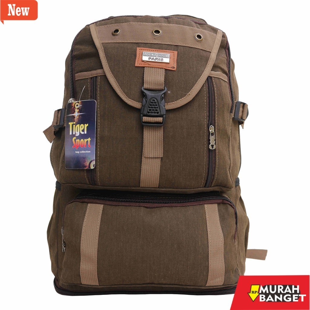 Tas Ransel Pria Kekinian Jual Tas Kanvas Ransel Backpack Gunung Mudik Besar Kuat Berkualitas Murah E