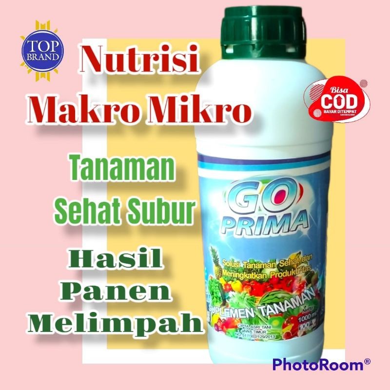 NPK 16 15 17 cair merk GO PRIMA kemasan 1 liter.