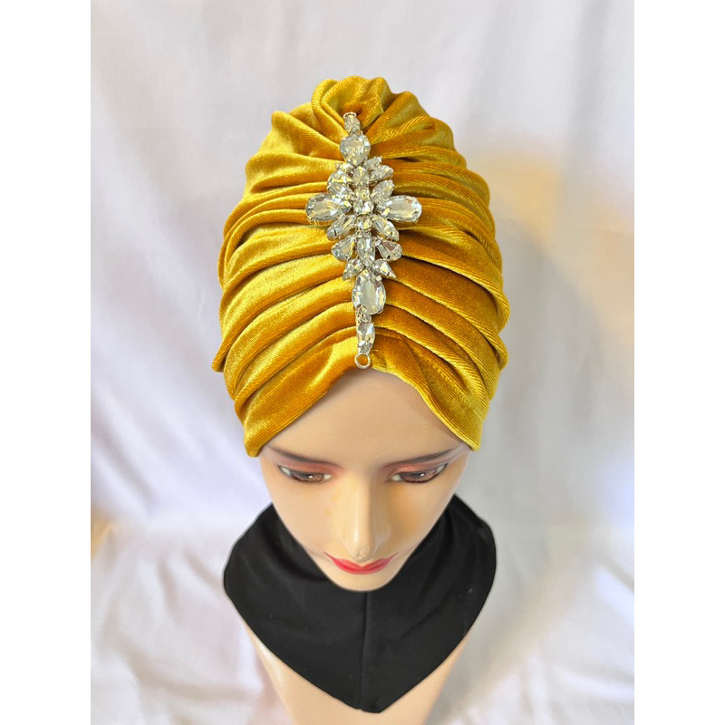 Terlaris ~Turban pesta turban instan swarozki Snowdrop Turban pesta swarozki cantik Turban dewasa Tu