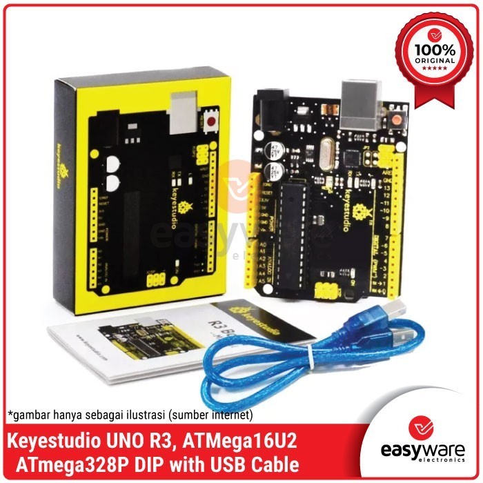 

DC99 Keyestudio UNO R3 DIP ATmega16U2 with cable like arduino uno r3 board