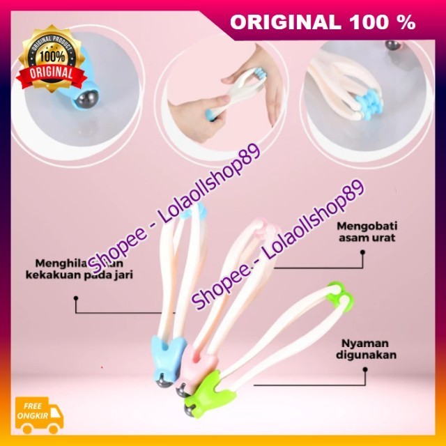 BELI 1 GRATIS 1 Alat Pijat Jari Asam Urat 100% ORIGINAL Alat Pijit Jari Tangan Kaki Finger Roller Pi