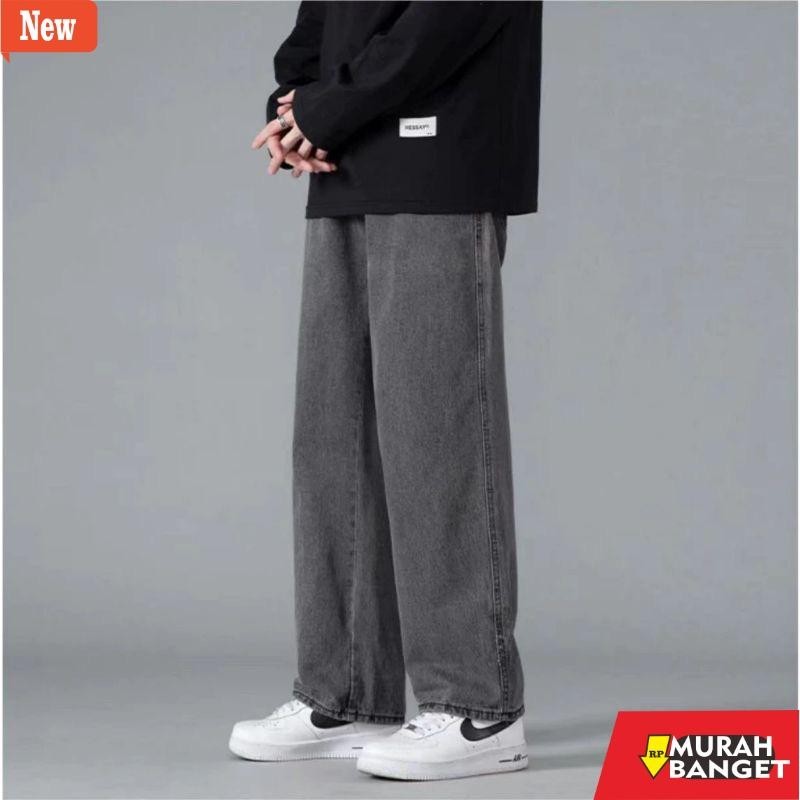 Denim Panjang Pria Celana Jeans Pria Panjang Snow Grey - Celana Jeans Korea Style Original Loose Str