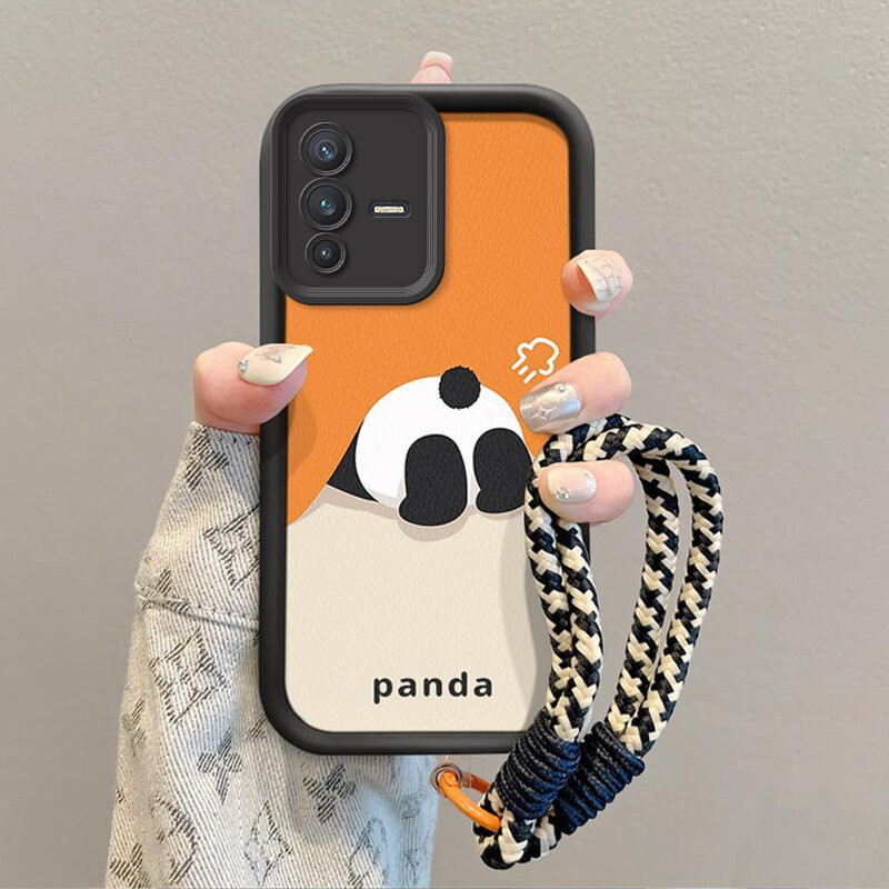 Case Vivo V23 5G Panda Ass kartun Cantik Desain Kreatif (Without Lanyard)