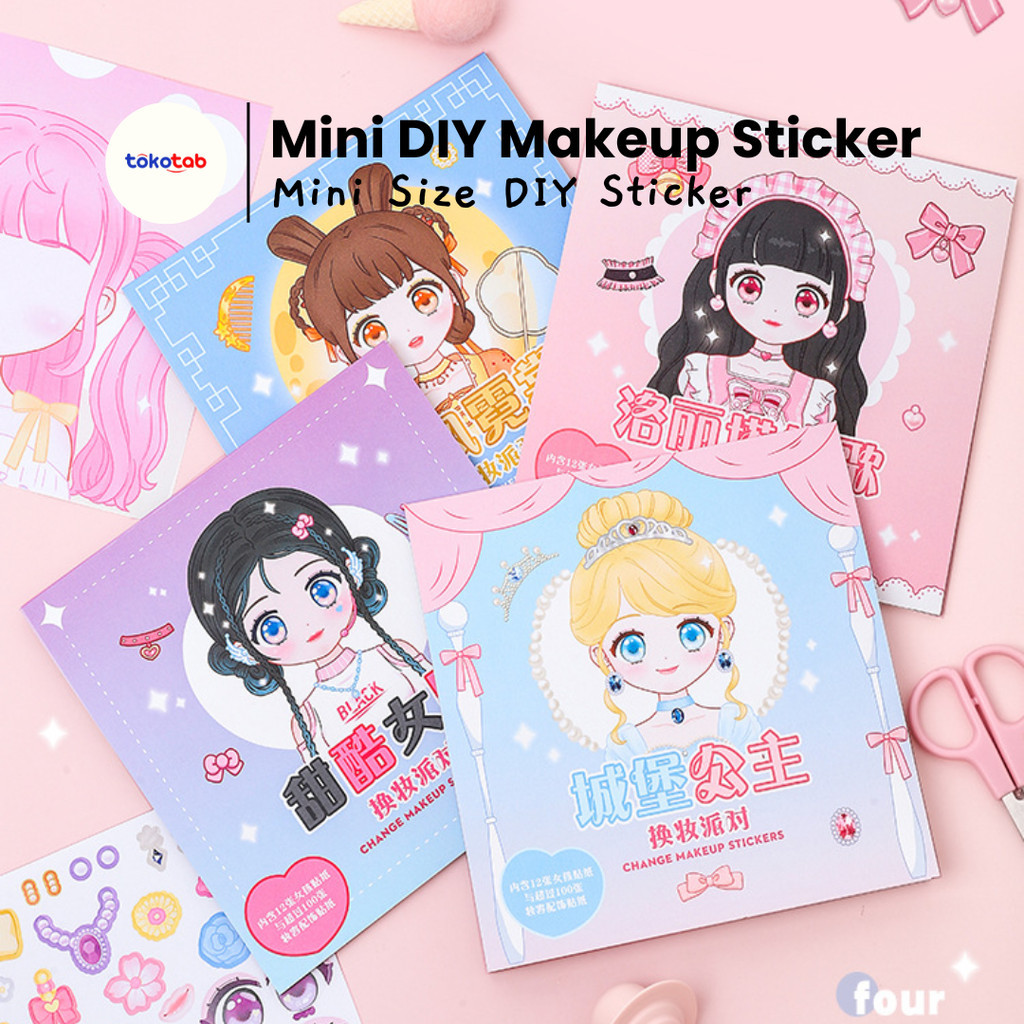 

Tokotab - Stiker DIY Buku Anak-Anak / Buku Sticker Keterampilan Untuk Anak / Stiker Make-up DIY Mainan Keterampilan Merias Wajah / Stiker Ria