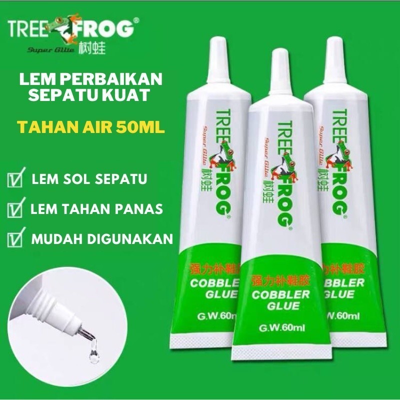 TREE FROG Lem Sepatu Kuat INSTANT / Lem Sepatu Tahan Air / Lem Sepatu Baihere Super KUAT Perekat Sep