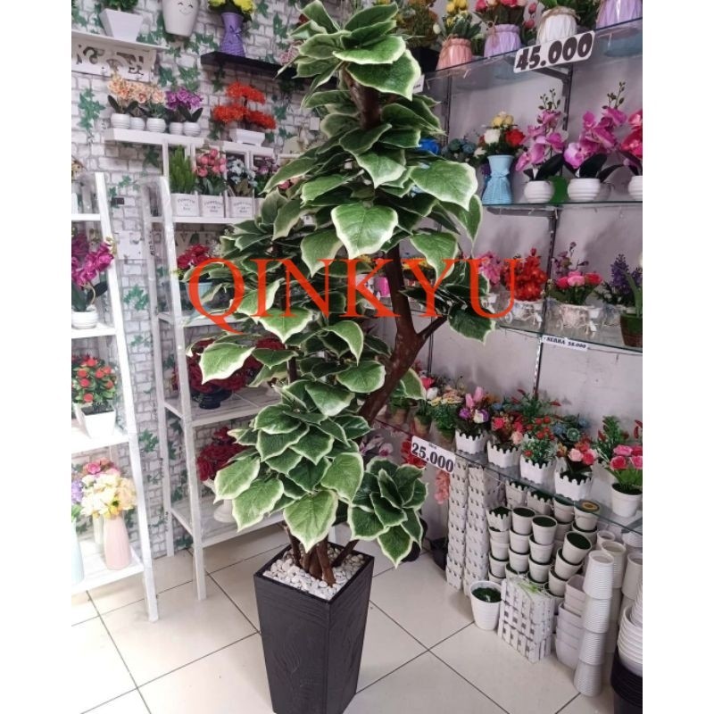 Pohon Hias Sudut Ruangan Artificial Pohon Plastik