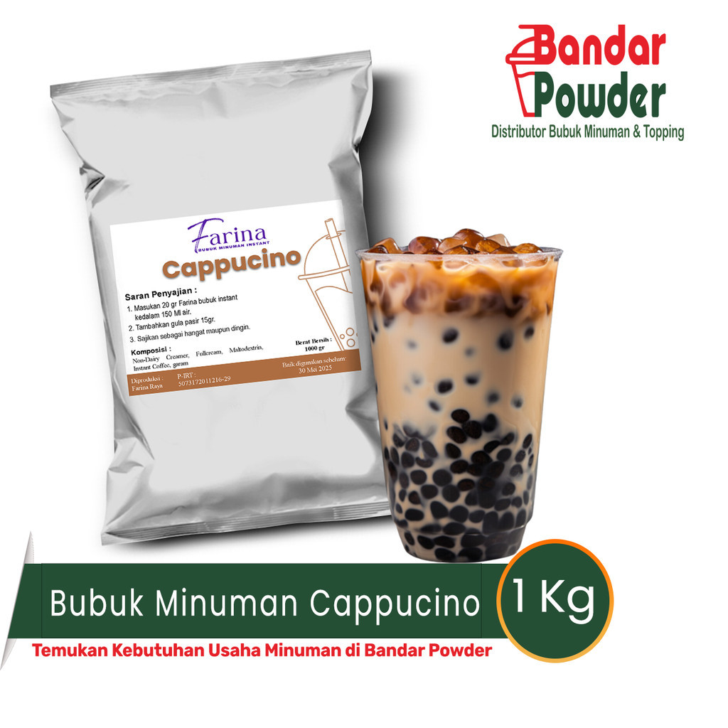 

Bubuk Minuman CapCin 1kg - Farina Serbuk Minuman rasa Cappucino - Bandar Powder