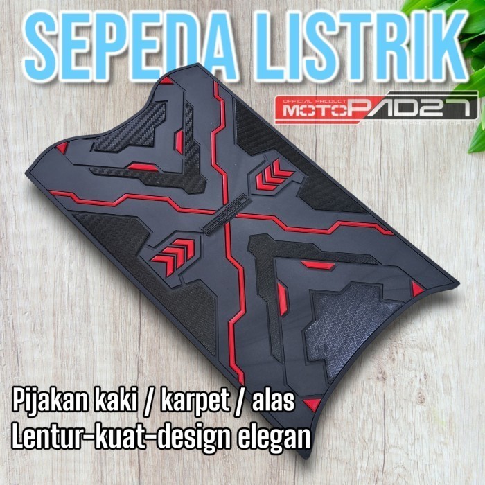 ⭐COD⭐ Karpet sepeda listrik df8 Uwinfly Exotic T3 Exotic pro genio df7 goda - Merah