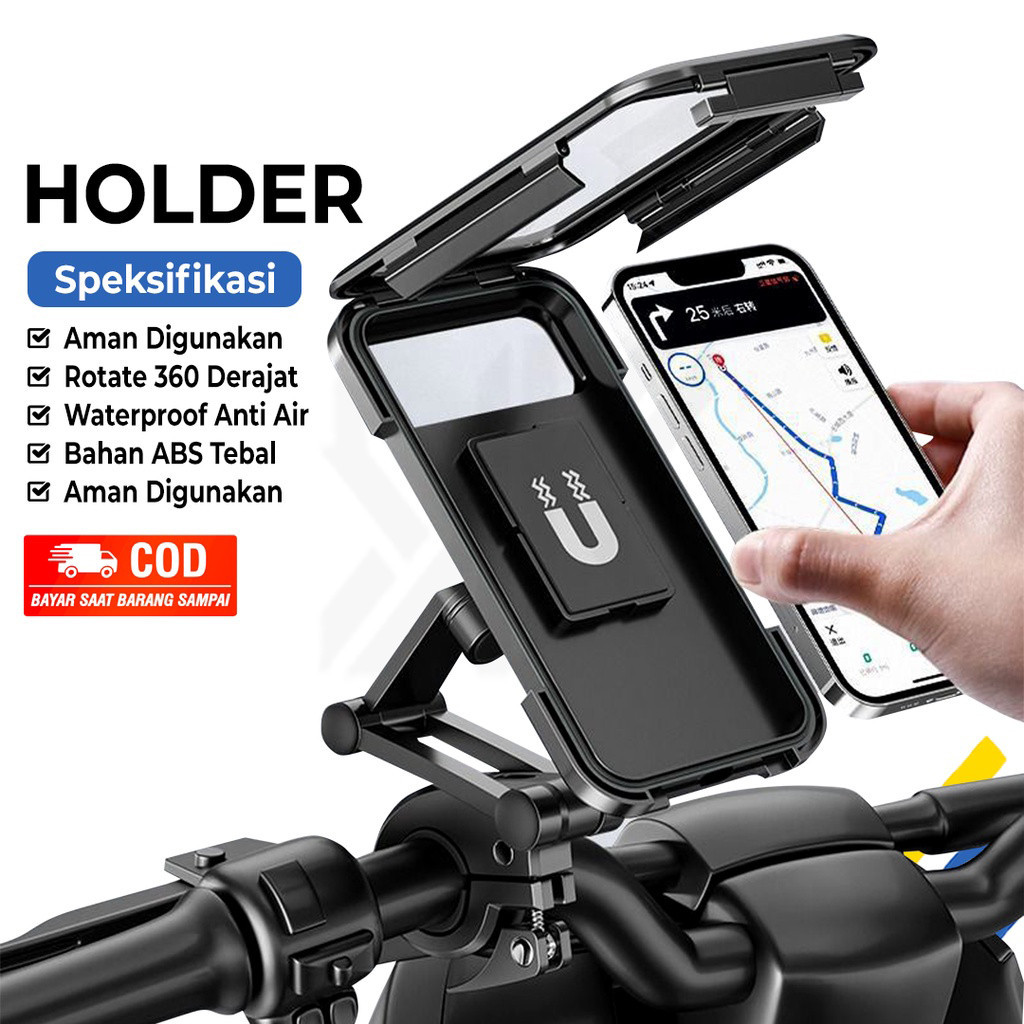 PHONE HOLDER HP MOTOR / SEPEDA WATERPROOF ANTI AIR 360 Waterproof Bag Phone Holder Smartphone HP Pho