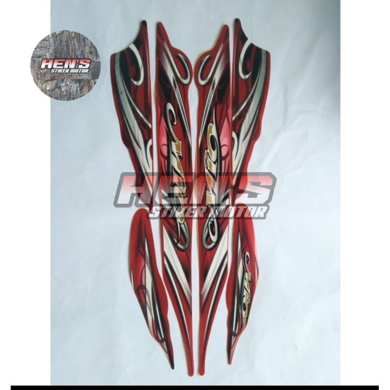 stiker striping mio 2010 merah