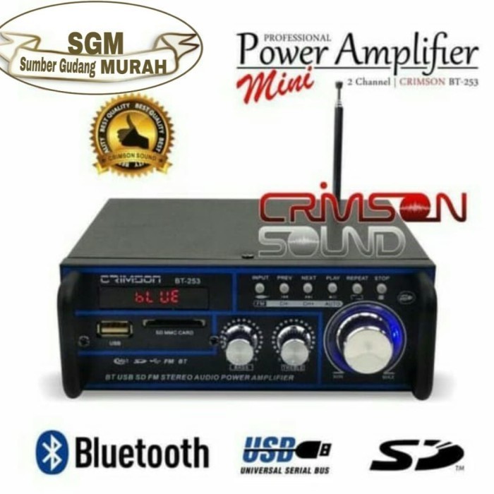 Grosir Amplifier Mini CRIMSON BT253 AC-DC Amplifier Crimson BT 253
