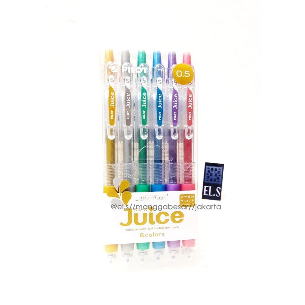 

[Terbaru]ATK Pilot Juice Gel Pen 0.5 Metallic Set 6 Warna