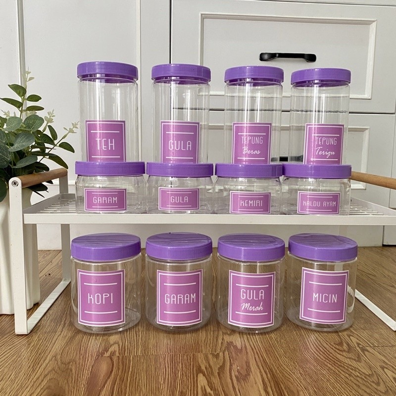 TOPLES BUMBU DAPUR WARNA UNGU PP FREE STIKER UNGU PASTEL// PRODUK MURAH PROMO SALE