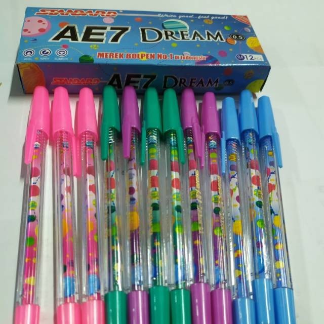 

Standard AE7 Dream Pulpen 0.5 Mm 1 Pack 12 Pcs / Ballpoint / Polpen 1 Lusin