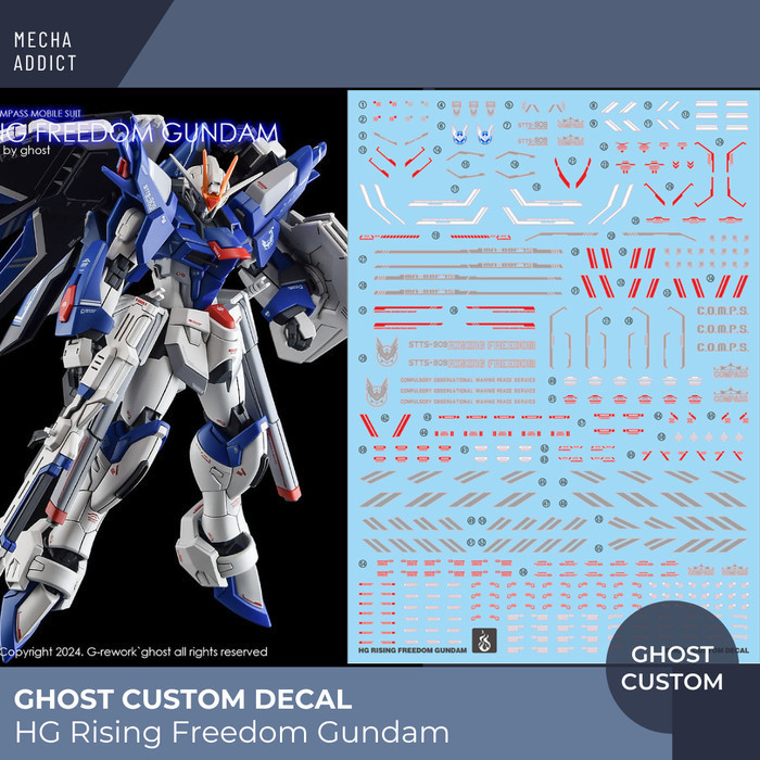 Water Slide Decal HG Rising Freedom Gundam by Ghost Decal