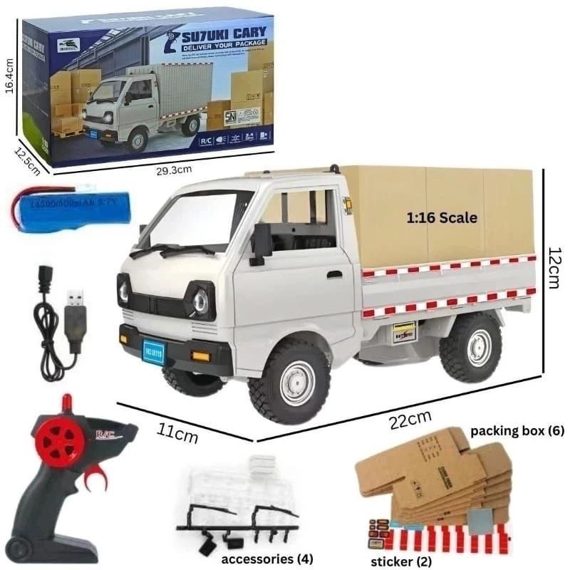 MAINAN MOBIL REMOTE CONTROL RC MOBIL TRUCK CARRY PICK UP DAN MOBIL CARRY BOX TRUCK CARGO