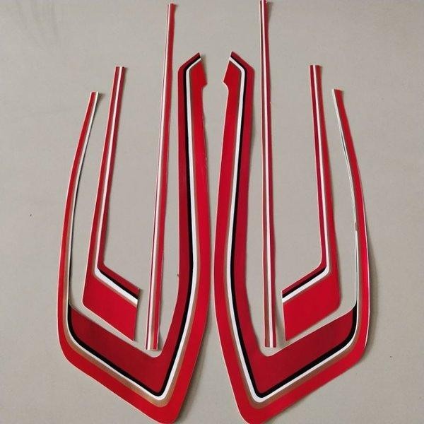 striping honda gl pro 1983 merah putih