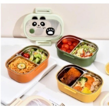 Mina Kotak Makan Anak Stainless Steel Kotak Bekal Anak Lunch Box Stainless Stell Penyimpana Makanan