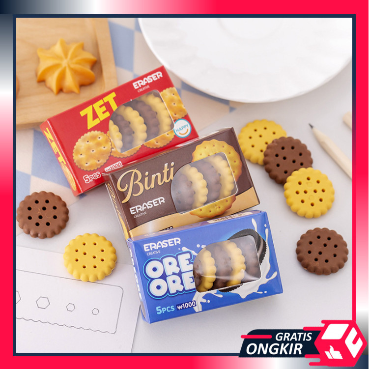 

Gratis Ongkir - S6299 Penghapus Pensil Motif Cookies / Biscuit Eraser For Pencil