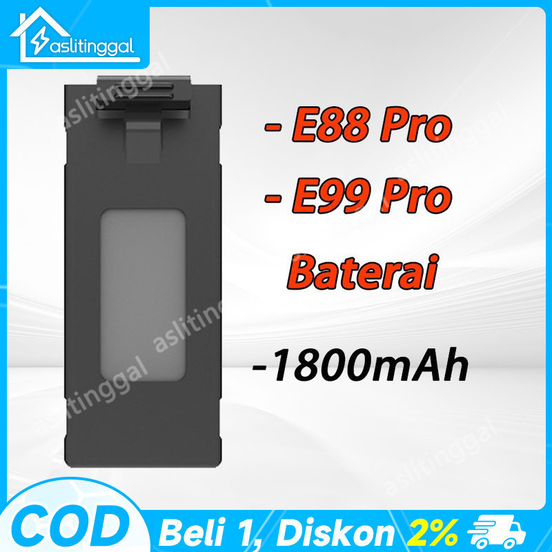 e88pro/e99pro battery   Drone Battery 1800mAH Batre - techtonik  Baterai Drone 3.7V