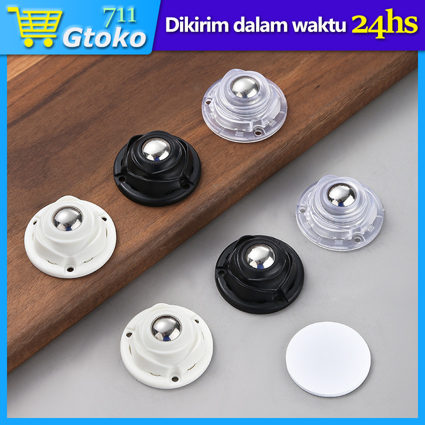 Universal 4Pcs/Set Roda Tempel 360 Derajat Stainless Roda Kecil Furniture Meja Lemari