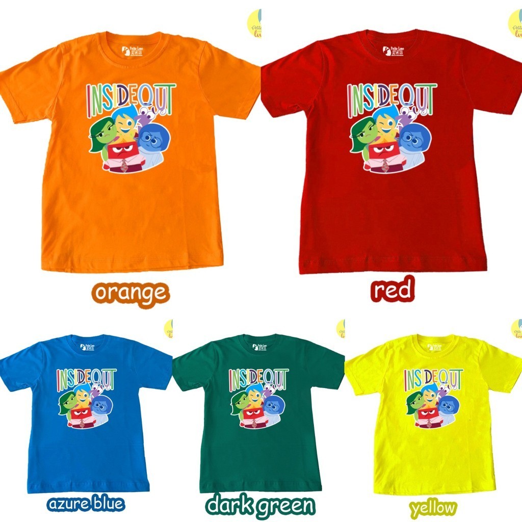 READYSTOCK BISA INSTANT KAOS ANAK INSIDE OUT 1 LENGAN PENDEK BRANDED SEPATU HEWAN JAKET MINISO HIJAU