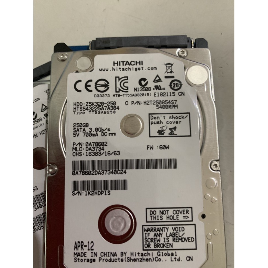 Hdd laptop 250gb