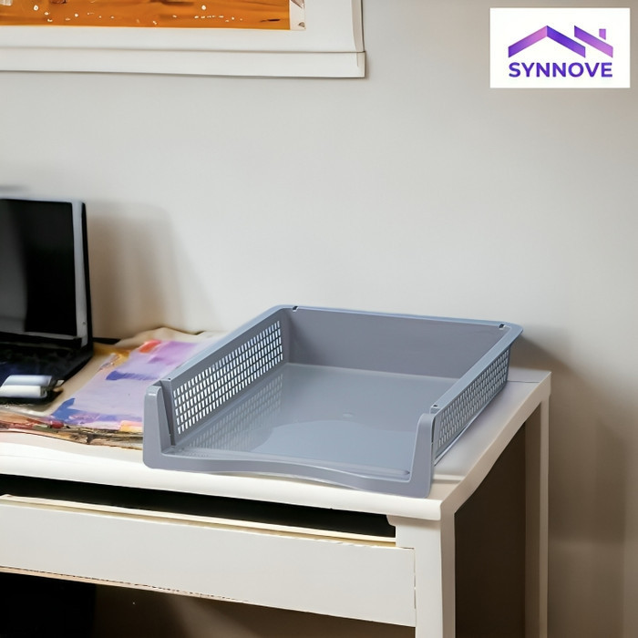

[KUALITAS TERBAIK] Document Tray Desk Storage Rak File Dokumen Kantor Rak Susun Dokumen - S6812, White