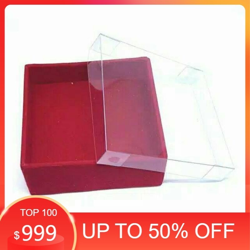 

kotak bludru tutup mika 4x4 5x5 6x6 7x7 8x8 box perhiasan kotak perhiasan