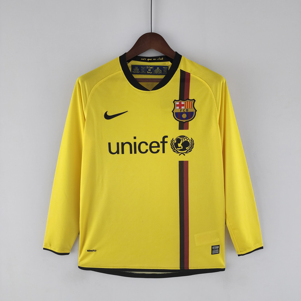 Jersey Retro long sleeve Barcelona 08/09 away A181 T shirt pria
