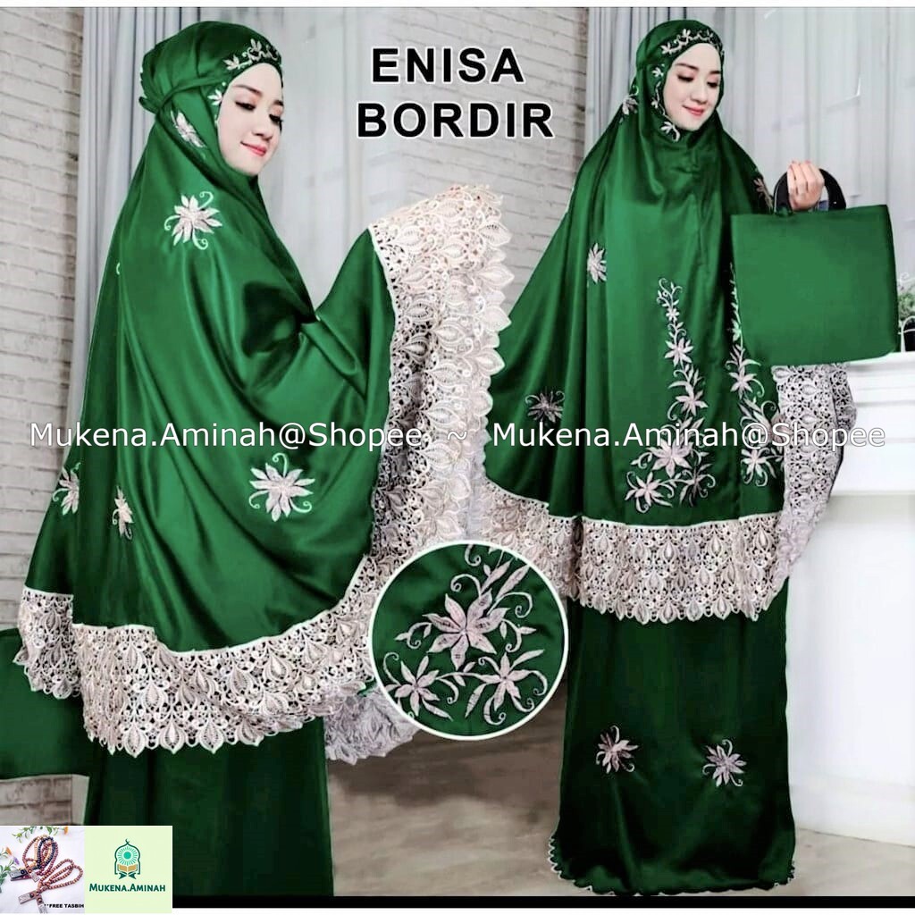 MUKENA DEWASA ENISA LUNA MAYA RENDA BORDIR MEWAH