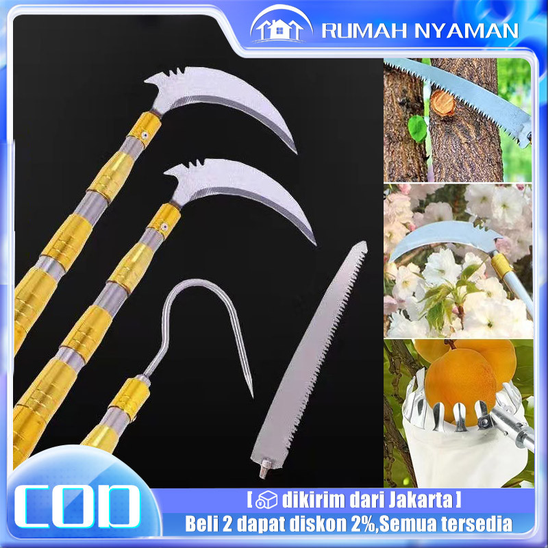 7 in1 3/6/7/10M Alat Pemetik Buah alat pemetik buah/galah pemetik buah/tongkat pemetik buah/Alat Ber