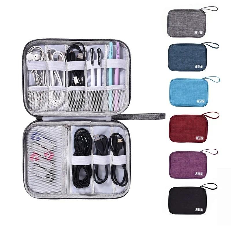 

Travel Cable Bag Portable Digital USB Gadget Organizer Charger Wires Zipper Storage Pouch kit Case Accessories Briefcase X248C