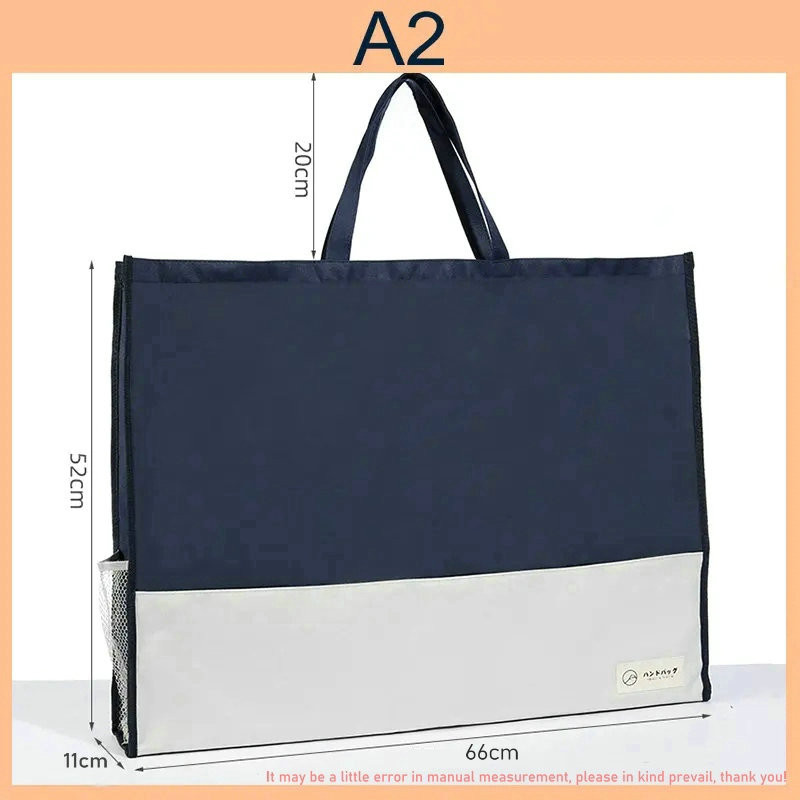 

Fashion A2 File Bag Portable Art Portfolio Bag A2 Drawing Pouch Oxford Frabric Durable A3 Bag For Drawings Document Storage Tote