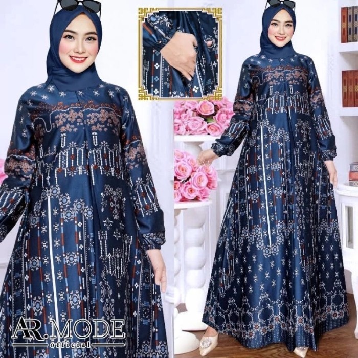 Gamis Maxmara Motif Tearu // Gamis Busui - Lilac, M