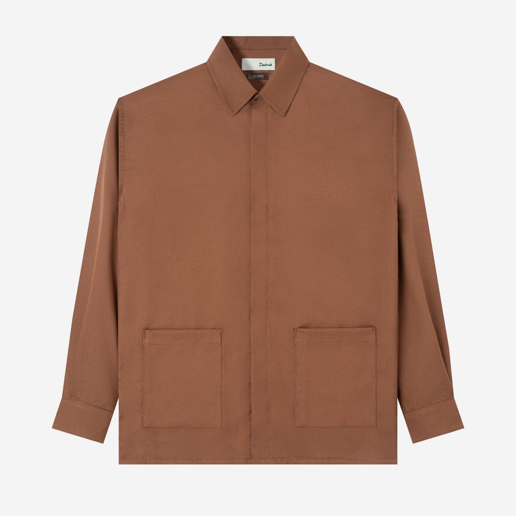 DUHA Baju Koko Lengan Panjang - Hamz - Brown
