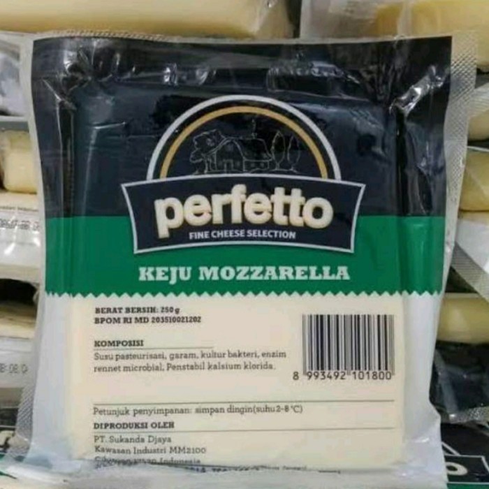

Keju Mozzarella Perfetto 250 / Mozzarella cheese Murah Grosir