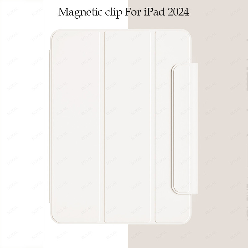 

Tablet Case for iPad Air 11 M2 Stand Cover Air 5 4 10.9 inch Three fold Magnetic Clamp for iPad Pro 11 2024 M4 Pro 13 12.9 Cover