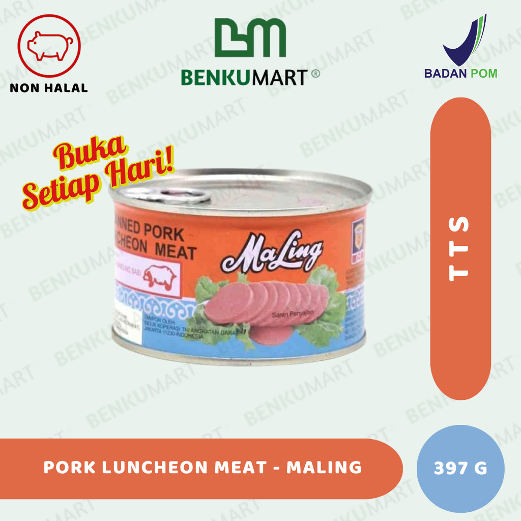 

Maling TTS Ham Babi 397 Gr Luncheon Pork Meat Daging Canned Ma Ling