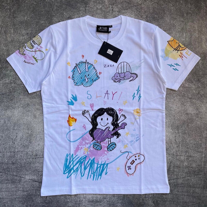 Tshirt JKT48 - AZIZI ASADEL BIRTHDAY Kaos JKT48 - white premium