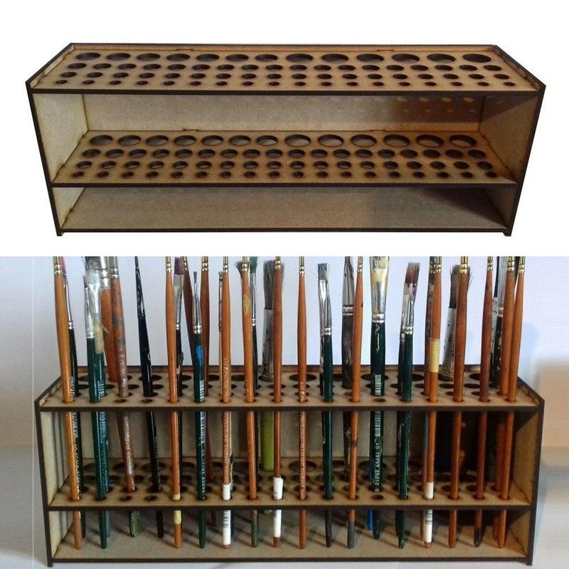 

Painting Brush Pen Storage Holder Stand Organizer Rack Drawing Supplies Made Of Material Durable DIY Assemble