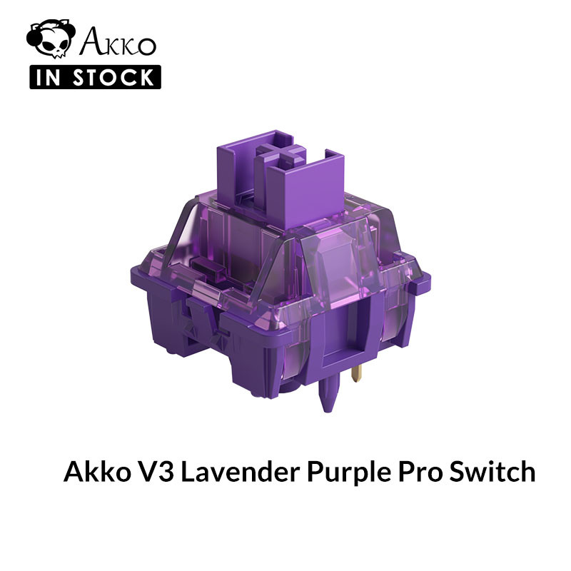 

Akko V3 Pro Lavender Purple Switches 5 Pin 40gf Tactile Switch With Stable Dustproof Stem For Mx Mechanical Keyboard (45 pcs)