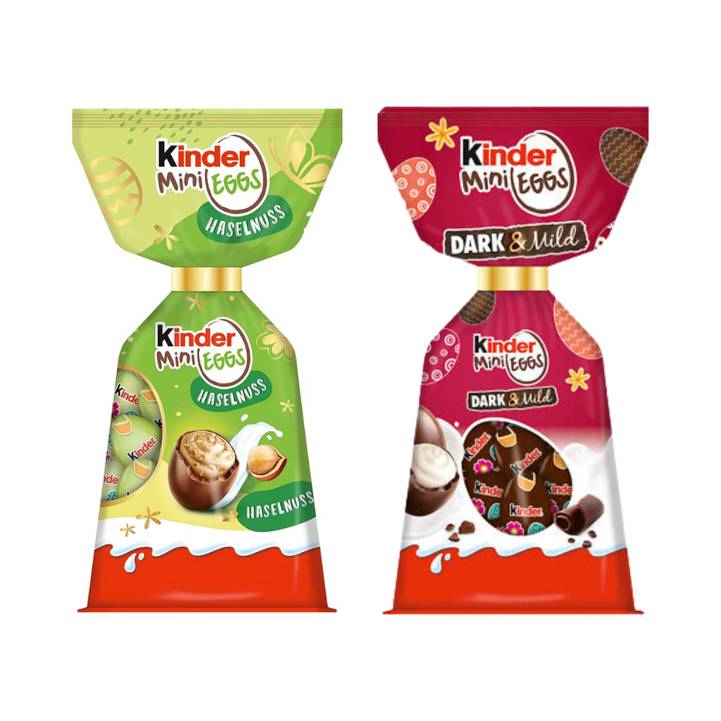 

Kinder Mini Eggs Hazelnut 85g | Dark & Mild 85g | Coklat Easter | Coklat Impor