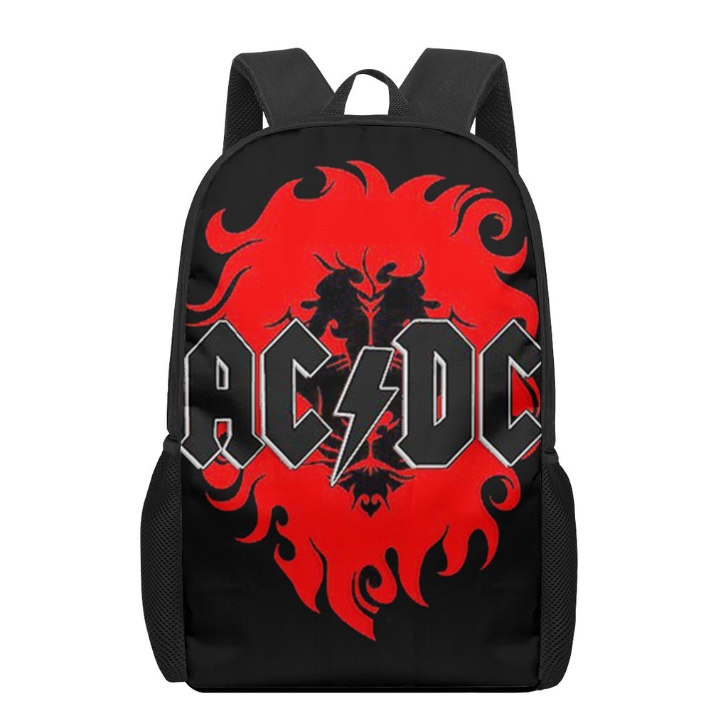 AC DC band 3D Print Sool Backpack for Boys Girls Teenager Kids Book Bag Casual Shoulder Bags 16In Sa