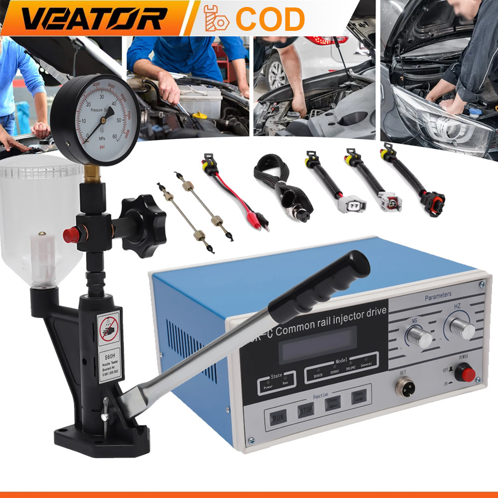 S60H Fuel Nozzle Tester Common Rail Injector Tester Kit 600 Bar 8000PSI CR-C Multifunction Diesel