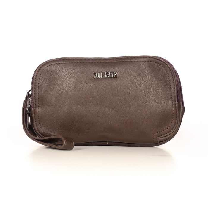 Tas Genggam Pouch Kulit Fullhardy BYNCK 30395 - Cokelat