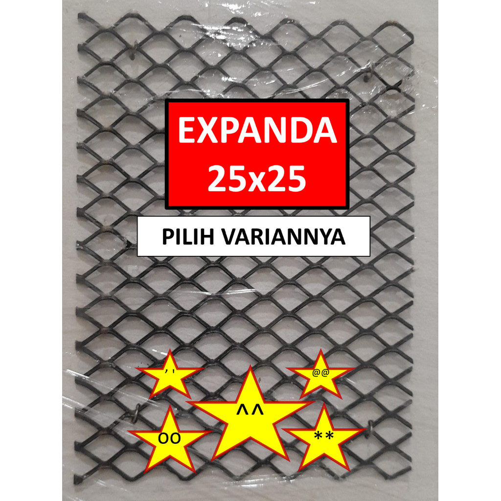 Expanded Metal - 25x25 cm - Expanda - Expanded Mesh - Plat Expanda