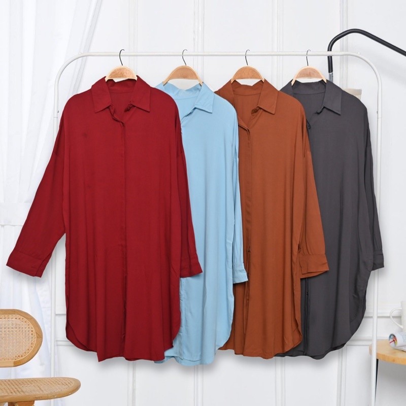 df53rt HASTA JASMINE Tunik - Pakaian Wanita - Tunik Panjang - Tunik Wanita - Tunik Polos - Rayon Twi